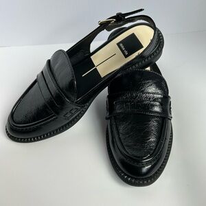 Dolce Vita Howell midnight patent leather Slingback Loafers. With box